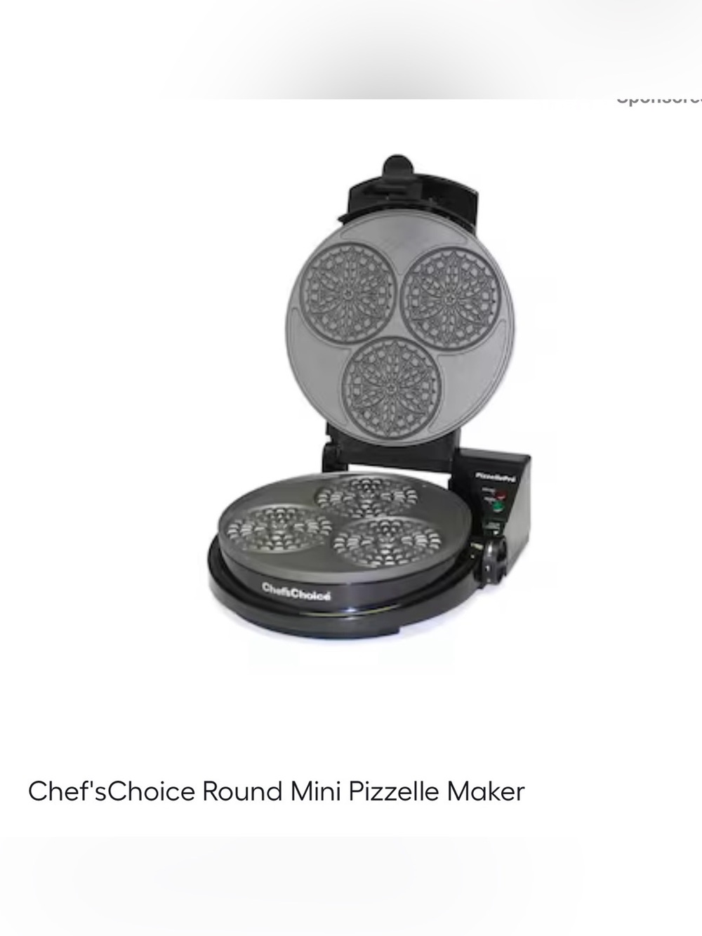 CHEF’S CHOICE PIZZELLE PRO EXPRESS BAKE Waffle Maker Like New